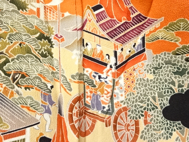  作家物　祭風景模様留袖（比翼付き）